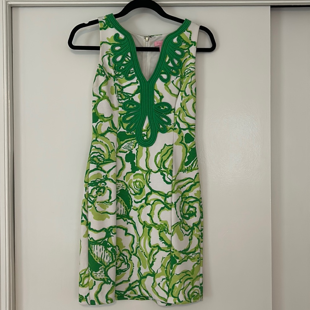 Lilly Pulitzer Size XS Green and White Dress